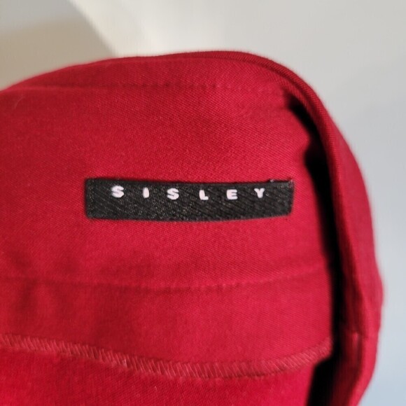 Sisley Made In Italy Red A-Line Mini Skirt Size 44 - Picture 7 of 10